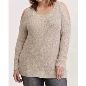 Torrid cold shoulder knit pullover sweater size 0 (143)